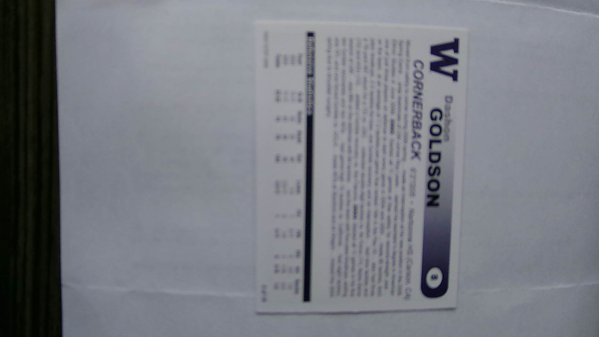 2006 High Step Washington Huskies Dashon Goldson #4